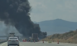 Niğde-Ankara yolunda yangın paniği