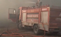 Niğde’nin Alay beldesinde balya yangını