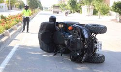Devrilen ATV'deki anne ve oğlu yaralandı