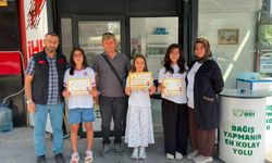 Niğde’de üç kız çocuğundan Gazze için anlamlı dayanışma