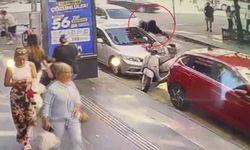 Yaşlı kadın ile torununa otomobilin çarptığı anlar kamerada