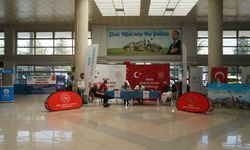 Niğde Otobüs Terminali'nde karşılama standı