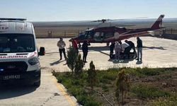 70 yaşındaki hasta ambulans helikopterle sevk edildi