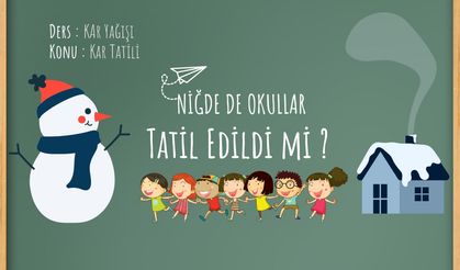 Niğde'de Okullar Tatil mi ? Okullar Tatil Edildi mi ?