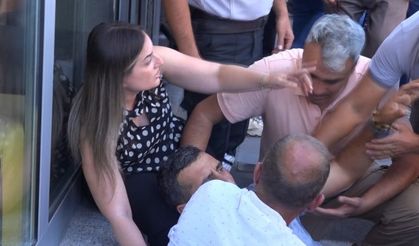 Kaldırıma çıkan araç, bankanın güvenlik görevlisine çaptı