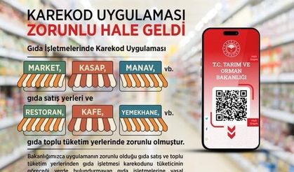Gıda işletmelerinde karekod uygulaması zorunlu oldu