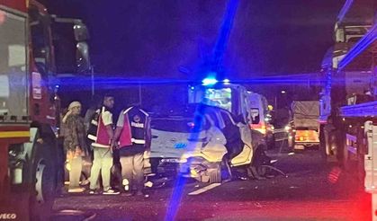 Aniden yola çıkan domuz kazaya neden oldu: 5 yaralı