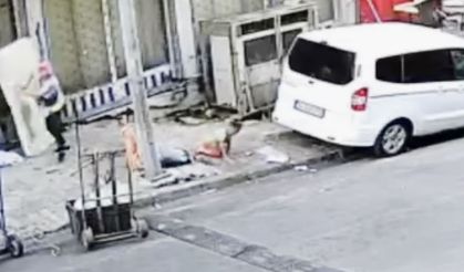Balkondan düşen çocuğun görüntüleri kameraya yansıdı