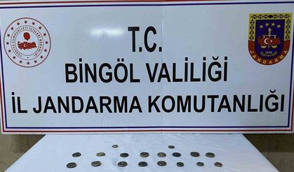 Jandarma ekipleri tarafından 42 adet sikke ele geçirdi