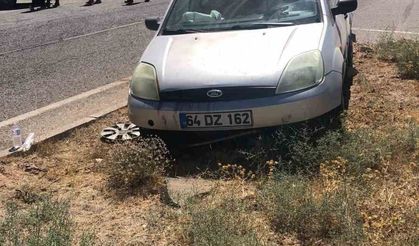 Kontrolden çıkan otomobil orta refüje çıktı: 1 yaralı