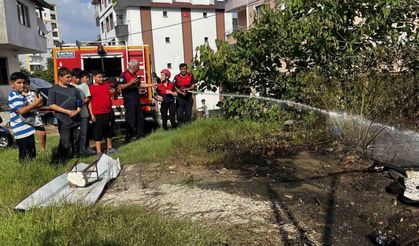 Plastik atık yangını paniğe neden oldu