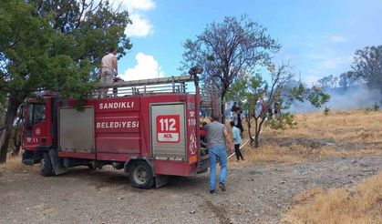Ot yangını: badem ağaçları zarar gördü