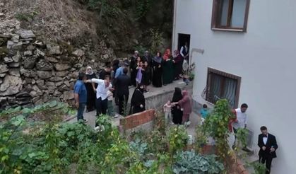 Gelin alma merasimindeki silah atma anları böyle görüntülendi