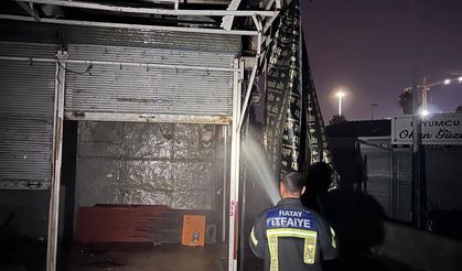 Metruk iş yerinde çıkan yangın söndürüldü