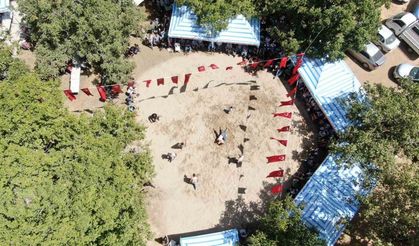 Bin metre rakımda ‘gelenekleri’ yaşatmak için güreştiler