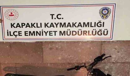 Çalınan motosiklet bulundu, şüpheli tutuklandı