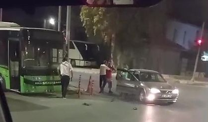 Darp edilen kadını halk otobüsü şoförleri kurtardı