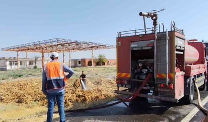 Saman yüklü tırda yangın paniği