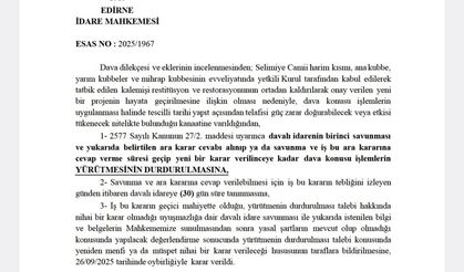 Selimiye Camii’nde tepki çeken restorasyona yargı freni