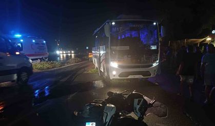 Tur otobüsü karşı şeride geçti: 1 yaralı