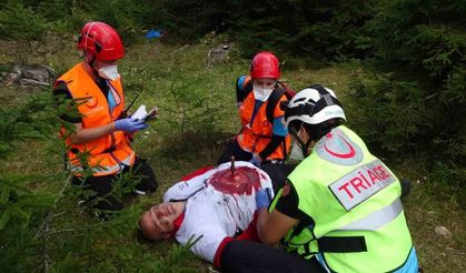 Yaylada gerçeği aratmayan tatbikat