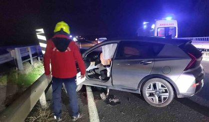 Otomobil ile motosiklet çarpıştı: 1 yaralı