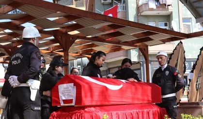 Hayatını kaybeden polis memuru son yolculuğuna uğurlandı
