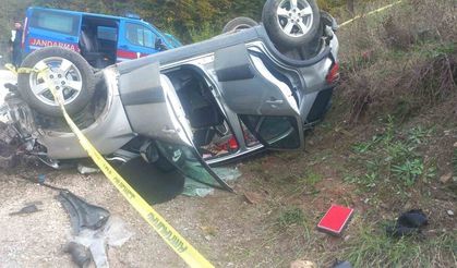 Şarampole uçan araç anne ve oğluna mezar oldu