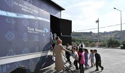 Gezen sinema tırı çocuklara unutulmaz anlar yaşattı