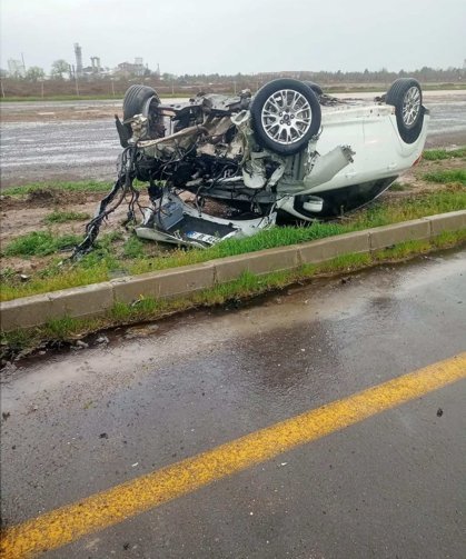 Bor’da otomobil takla attı: 1 yaralı