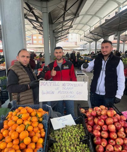 Niğde’de pazarcı esnafından İsrail’e protesto