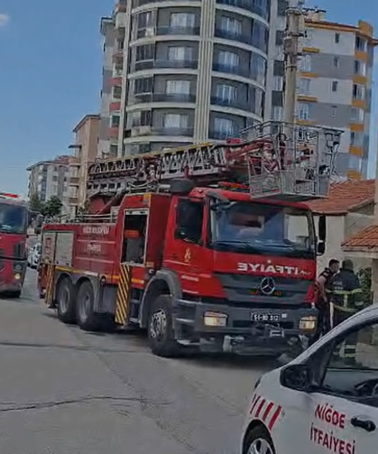 Niğde'de korkutan mutfak yangını
