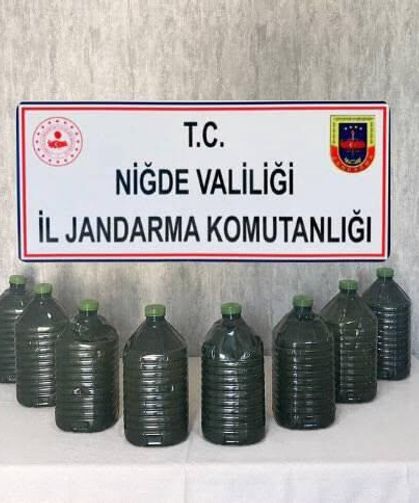 Bor’da 40 litre etil alkol ele geçirildi
