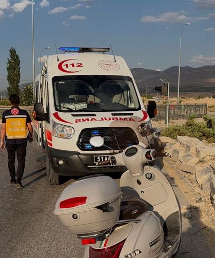 Niğde’de motosikletten düşen sürücü yaralandı