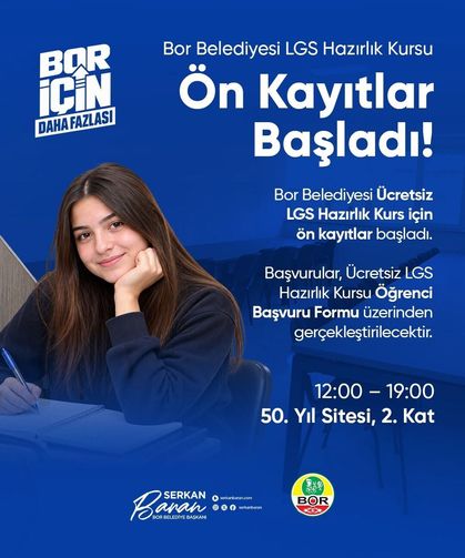 Bor’da LGS’ye hazırlananlar dikkat! Başvurular başladı