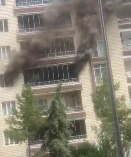Mahsur kalan çocuklar itfaiye merdiveni ile kurtarıldı