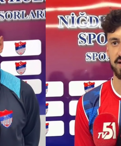 Niğde Belediyespor’un kaptanı ve golcüsü galibiyeti değerlendirdi