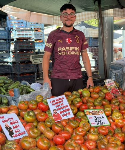 Niğde pazarında yüzleri güldüren etiket
