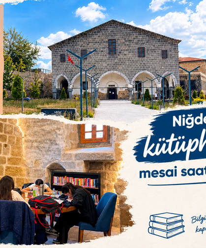 Niğde’de kütüphanede mesai saatleri değişti