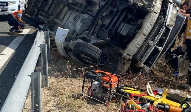 Kontrolden çıkan minibüs takla attı: Sürücü hayatını kaybetti