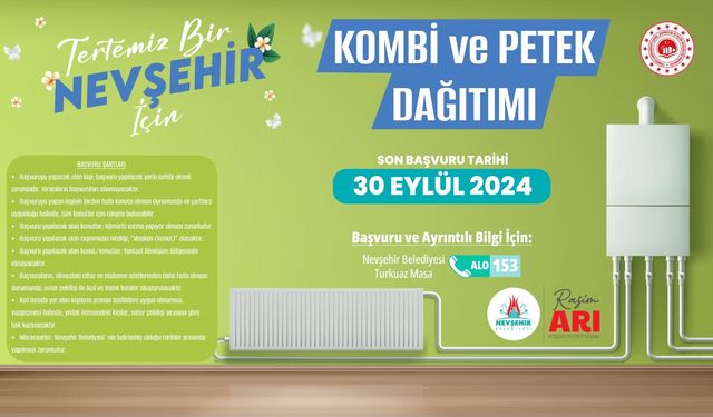 Belediye kombi ve petek desteği sağlayacak