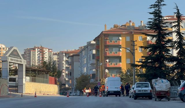 Niğde'de alt yapı çalışması sırasında gaz sızıntısı meydana geldi