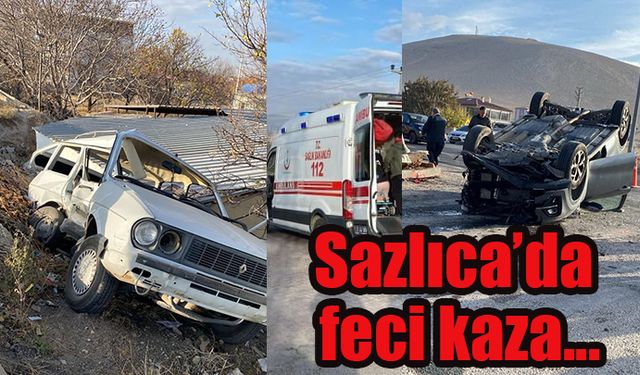 Sazlıca'da feci kaza 4 yaralı 1'i ağır