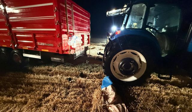 Traktörden düşen sürücü hayatını kaybetti