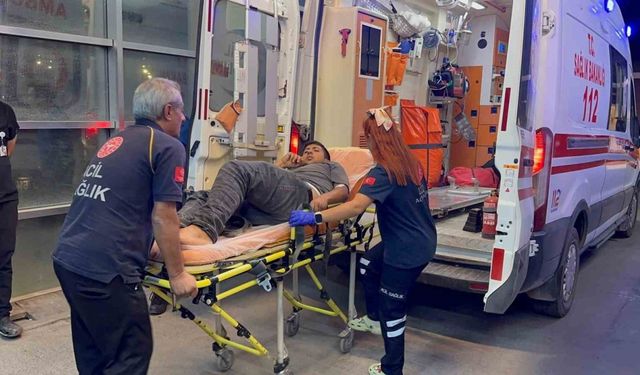 Devrilen motosikletin sürücüsü yaralandı