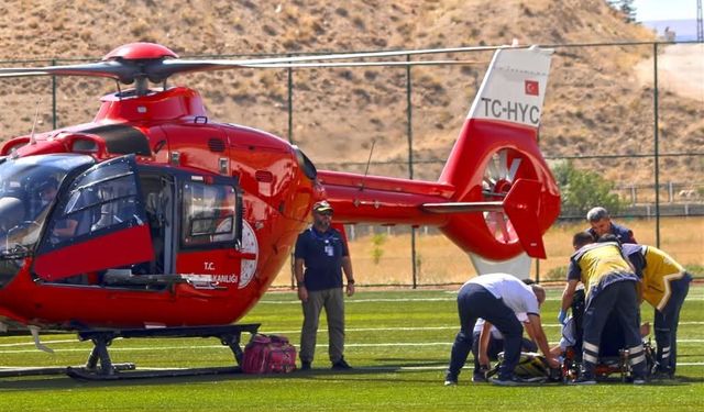 Ambulans helikopter 87 yaşındaki hasta için havalandı