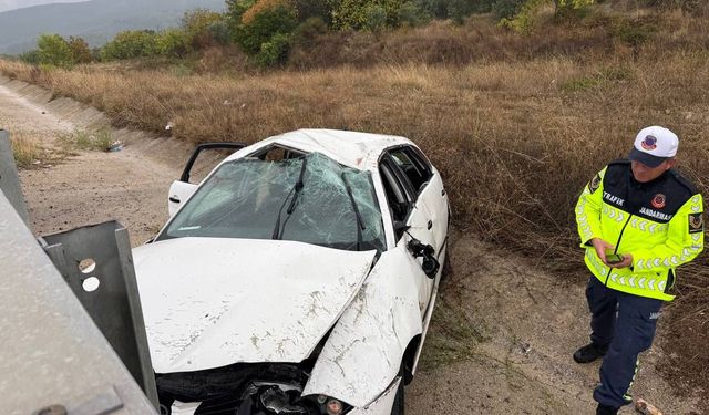 Yoğun yağışla gelen kaza: 4 yaralı