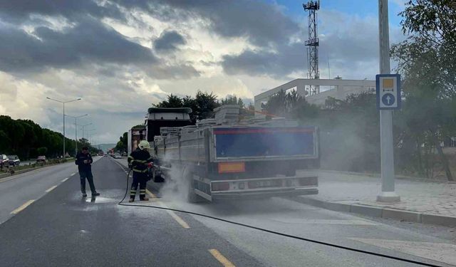 Freni tutmayan Tır’ın balataları yandı