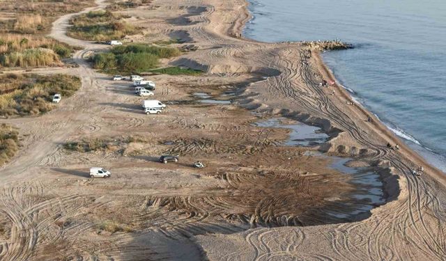 Kum hırsızları sahilleri talan etti