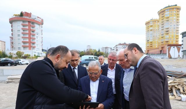 Gökkent mahallesindeki okul inşaatı incelendi